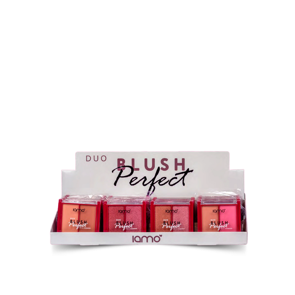 Blush Duo Perfect Pó e Cremoso Iamo – Box com 24 Unidades
