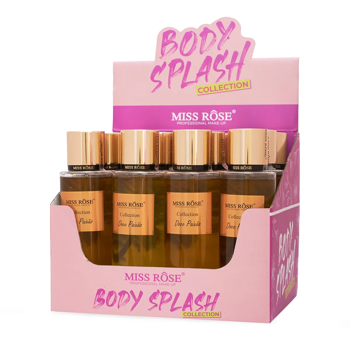 Body Splash Doce Paixão Collection Miss Rôse - Box com 12 Unidades