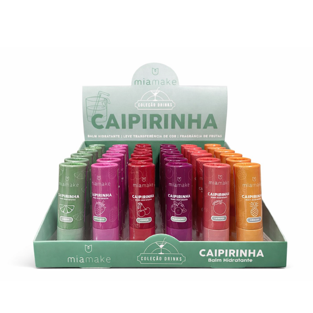 Balm Hidratante Caipirinha Mia Make – Box com 36 Unidades