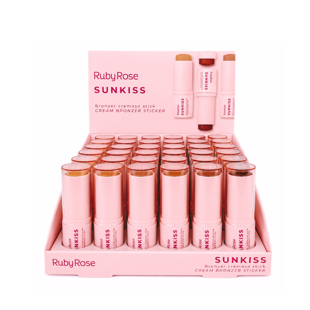Box Bronzer Cremoso Sitck Sunkiss Ruby Rose - 36 Unidades