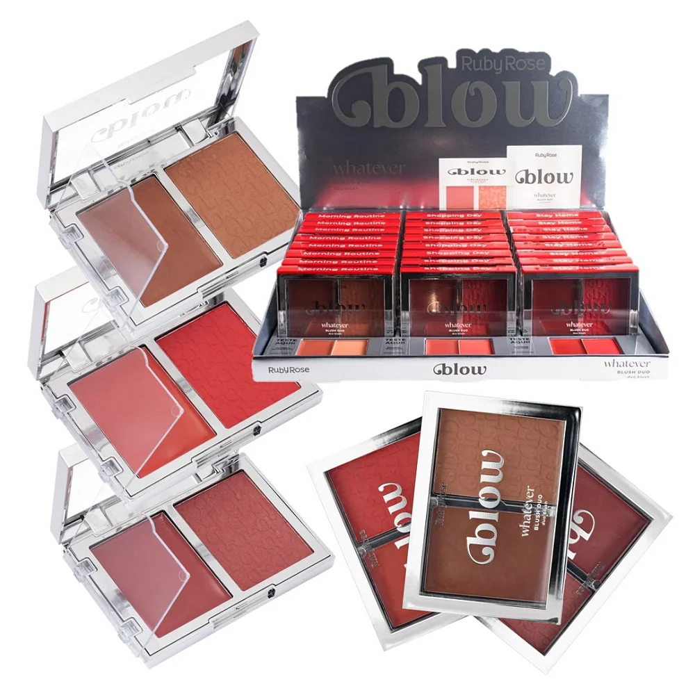 Blush Duo Whatever Blow Ruby Rose – Box com 24 Unidades
