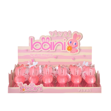 Lip Gloss Mágico Bani Coelhinho Vivai – Box com 24 Unidades