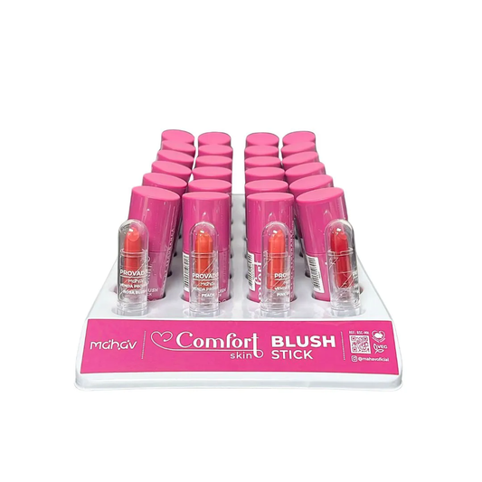 Blush Iluminador Stick Comfort Skin Mahav – Box com 24 Unidades