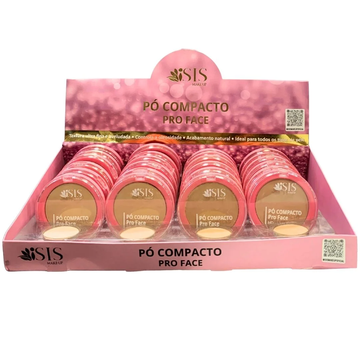 Box Pó Compacto HD Ultra Fino Isis Makeup - 24 Unidades