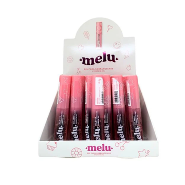 Gel Para Sobrancelhas Eyebrow Gel Melu Ruby Rose - Box com 36 Unidades