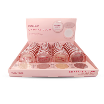 Box c/ 36 Unidades - Iluminador Baked Highlighter Crystal Glow G2 | Ruby Rose (R$ 11,41)