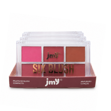 Paleta de Blush Compacto Six Blush Hudamoji – Box com 12 Unidades