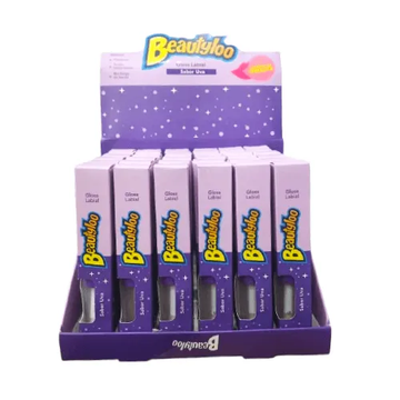 Box C/ 36 Unidades Gloss Labial Beautyloo Uva Face Beautiful R$: 6,60