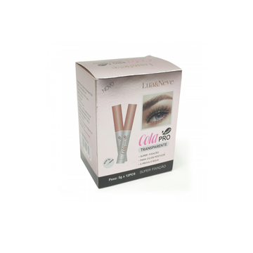 Cola para Cílios Postiços Lua & Neve Pro Super Fixação – Box com 12 Unidades (Cor Transparente)