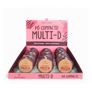 Box c/ 36 Unidades - Pó Compacto Multi-D | Mia Make (R$ 4,90)