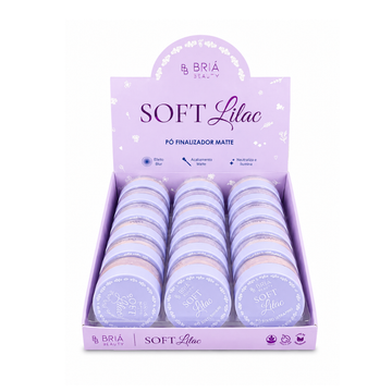 Box Pó Finalizador Matte Soft Lilac Bria Beauty - 18 Unidades