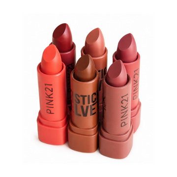 Kit Batom Velvet Pink21 Cosmeticos - 06 Unidades
