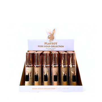 Corretivo Líquido Rose Gold Collection Playboy – Box com 24 Unidades