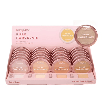 Pó Compacto Pure Porcelain Ruby Rose – Box com 24 Unidades (G1 )
