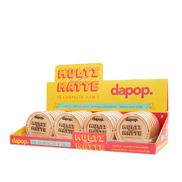 Pó Compacto 4 Em 1 Multi Matte Dapop – Box com 24 Unidades