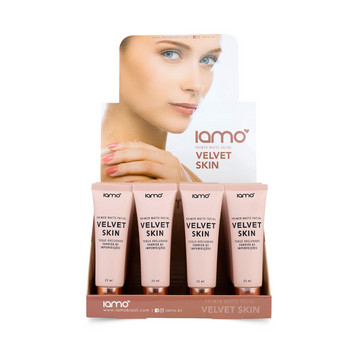Box C/ 24 Unidades Primer Matte Facial Velvet Skin R$: 6,99