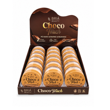 Box Pó Solto Ultra Fino Aveludado Choco Touch Bria Beauty - 18 Unidades