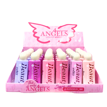 Box Lip Gloss Mágico Beauty 4 Angels - 24 Unidades