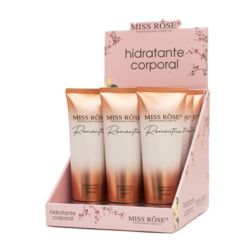 Hidratante Corporal Romântica Miss Rôse - Box com 09 Unidades