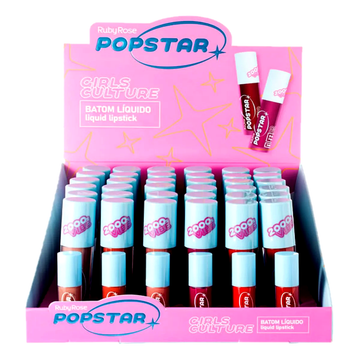 Box C/ 36 Unidades Batom Líquido Girls Culture Ruby Rose R$: 7,89
