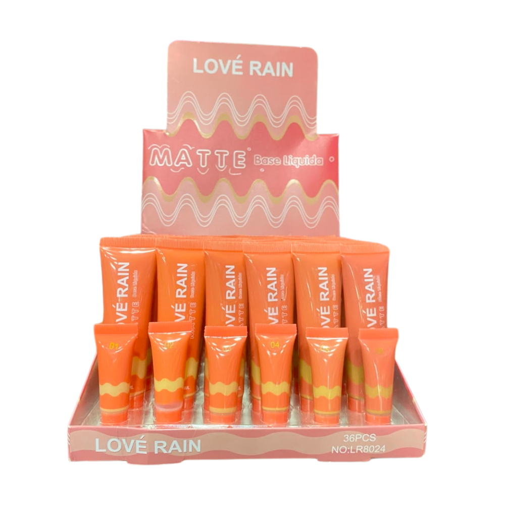 Box Base Líquida Matte Love Rain - 36 Unidades