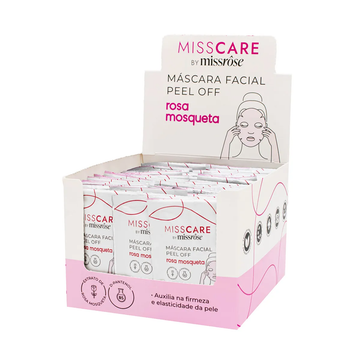 Box Máscara Facial Peel Off Rosa Mosqueta Miss Rôse - 60 Unidades