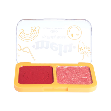 Box C/12 Und Duo de Blush+Iluminador Melu By Ruby Rose Cor-1-Love Again (R$:8,00)