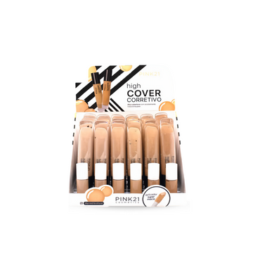 Corretivo Líquido High Cover Pink21 Cosméticos – Box com 24 Unidades