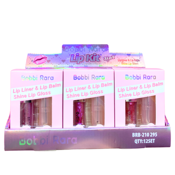 Box Lip Kit à prova d'água 3 em 1 Bobbi Rara - 12 Unidades