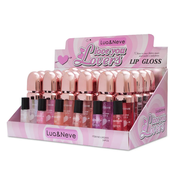 Lip Gloss Love You Lovers Lua & Neve – Box com 24 Unidades