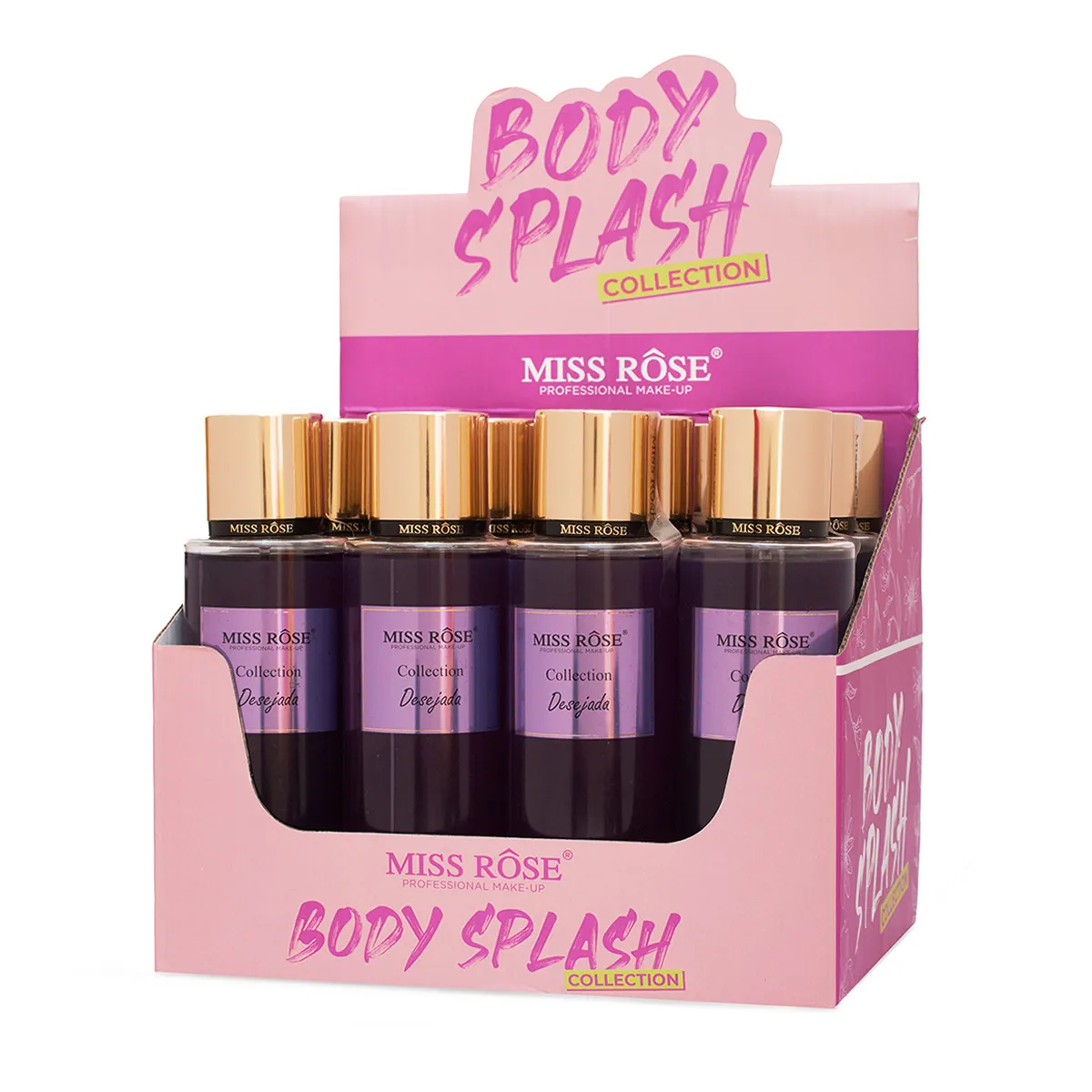 Body Splash Desejada Collection Miss Rôse - Box  com 12 Unidades