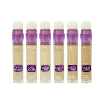 Kit com 06 Unidades Corretivo Concealer Forever Young Pink21 Cosméticos