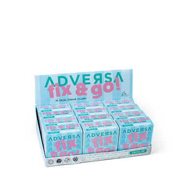 Pó Facial Fixador Adversa Fix&Go Vegano Incolor – Box com 12 Unidades