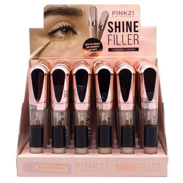 Box Corretivo Líquido Shine Filler Pink21 Cosmeticos - 24 Unidades