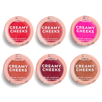 Kit c/ 6 Unidades - Blush Cremoso Creamy Cheeks | Ruby Rose