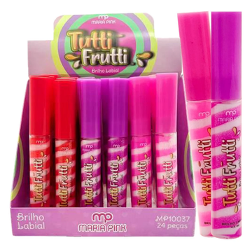 Box C/ 24 Unidades Brilho Labial Tutti Frutti Hello Mini R$: 4,60