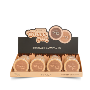 Box c/ 24 Unidades - Bronzer Compacto Choco Fun | Fenzza R$: 6,90