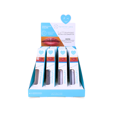 Lip Gloss Volumoso com Ácido Hialurônico Forever You – Box com 24 Unidades
