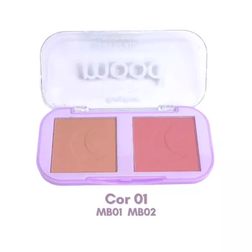 Duo de Blush Ruby Rose Mood (Cores 01 e 02) – Box com 12 Unidades