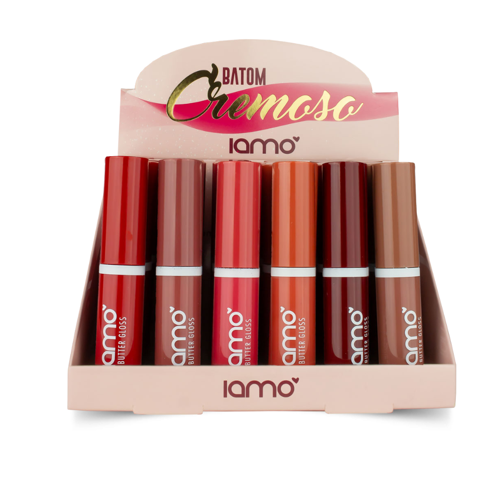 Batom Cremoso Butter Gloss Iamo – Box com 24 Unidades