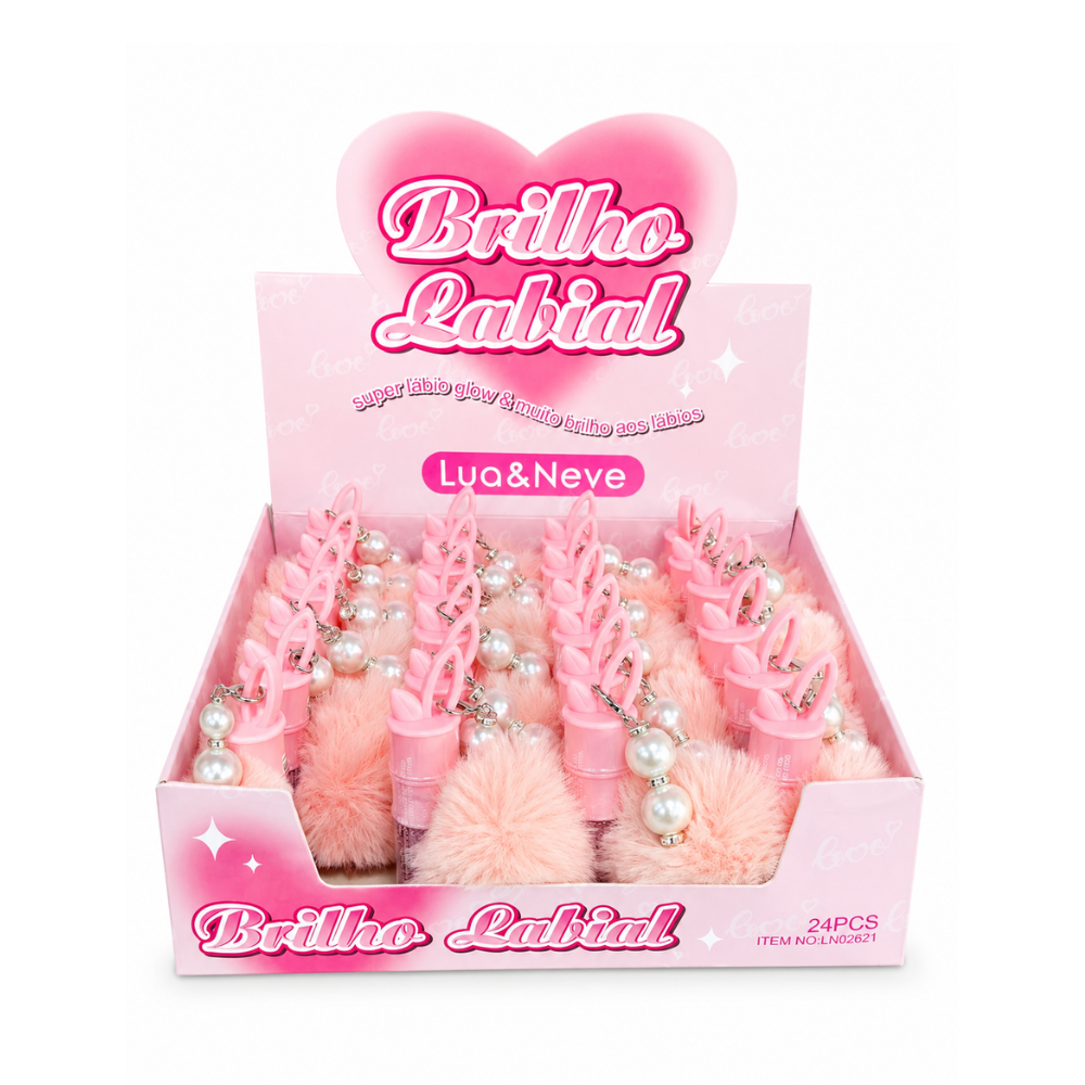 Box Brilho Labial Super Lábio Glow Lua & Neve - 24 Unidades