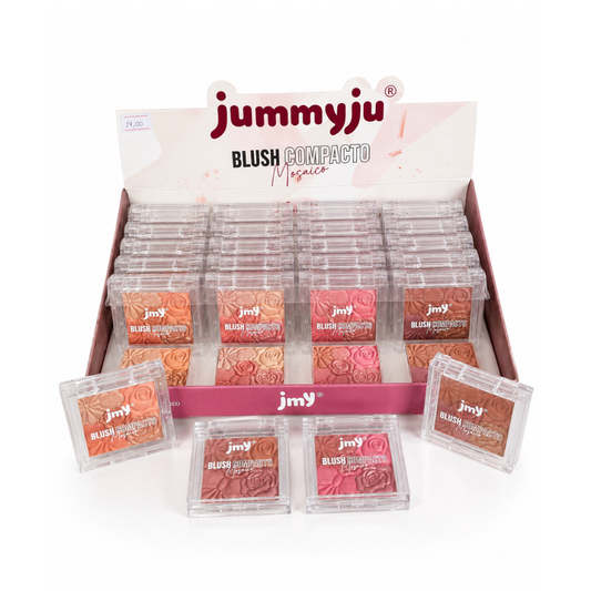 Blush Compacto Mosaico Jummyju – Box com 24 Unidades