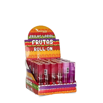 Box C/ 36 Unidades Brilho Labial Frutas Roll-On Bellafemme R$