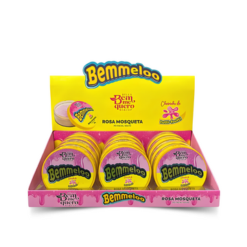Pó Facial Solto Bemmeloo Rosa Mosqueta Tutti-Frutti – Box com 12 Unidades