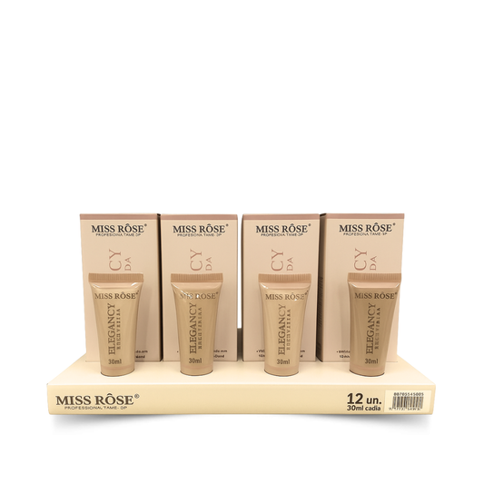 Base Líquida Elegancy Miss Rôse – Box com 12 Unidades