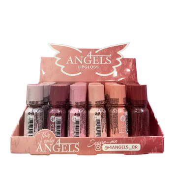 Box Lip Gloss Garrafinha 4 Angels - 24 Unidades