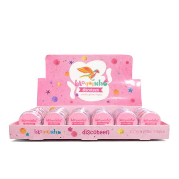 Sombra Glitter Mágica Bloquinho Discoteen – Box com 36 Unidades