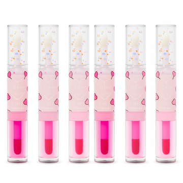 Kit C/06 Unidades Lip gloss 2 Em 1 Sweatheart Magic Pìnk21 Cosméticos R$ 7,49