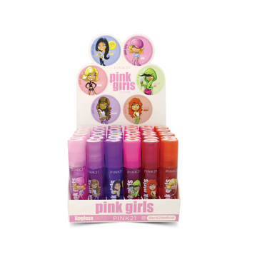 Box c/ 36 Unidades - Lip Gloss Pink Girls Party | Pink21 (R$ 3,49)