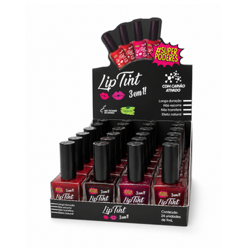Box Lip Tint 3 em 1 com Carvão Ativado #Super Poderes - 24 Unidades